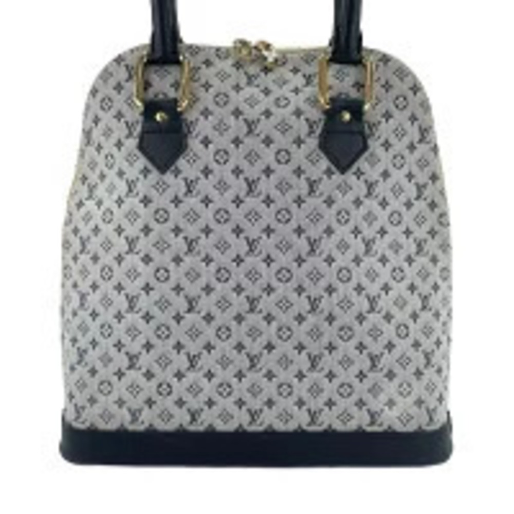 Louis Vuitton Monogram Alma O Handbag Navy Blue